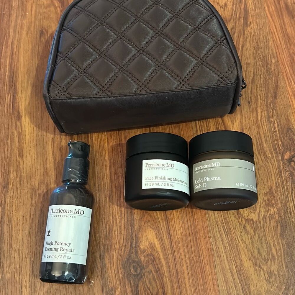 Perricone MD Four piece set high potency evening repair 2 ounce face finishing m